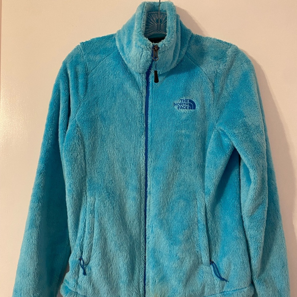 This is a blue North Face jacket